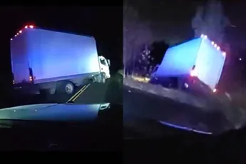 Achtervolging eindigt met crash: gestolen truck vliegt uit de bocht na PIT-manoeuvre