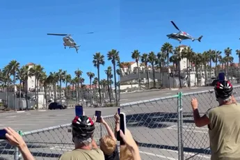Helikopter klapt uit de lucht bij Huntington Beach: vijf gewonden, pal voor Cars ’N Copters-event