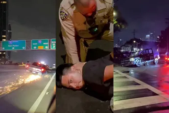 Maniak met hier en daar wat schade haalt het niet tot Los Santos Customs tijdens zijn GTA V-achtervolging