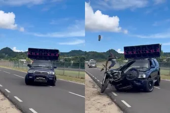 Tropisch "drama" op Saint Lucia: vliegende slippers na onnodige aanrijding