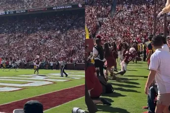 Speler van Oklahoma keihard tegen muur: botsing eindigt in ziekenhuis