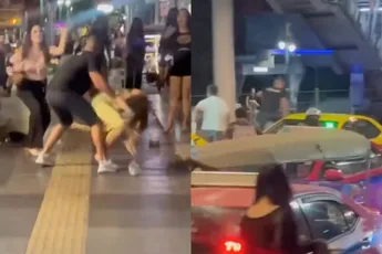 Bizar uit Bangkok: Buitenlander slaat Thaise ladyboy op straat en krijgt vervolgens zelf enorm pak slaag