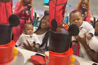 Baby maakt er een smash cake van