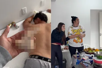 Met zulke vrienden heb je geen vijanden meer nodig: man wordt wakker met kippenvleugels op z’n rug