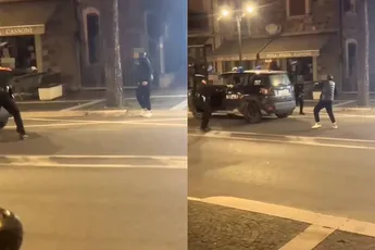 Italiaanse agent doorzeeft man met mes na reeks waarschuwingsschoten – en de beelden gaan nu weer rond 🇮🇹🔫