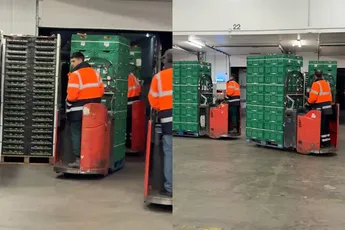 Vrachtwagen lossen? Doen ze gewoon in recordtijd