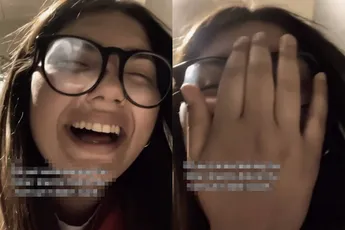 Vrouw probeert valse lucht in te houden op toilet, maar slaagt daar zeker niet in