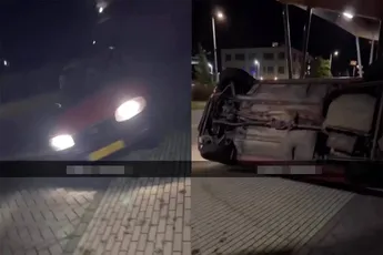 Welkom bij de korte cursus auto op z'n kant krijgen in Groningen