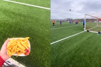 Vrije trap gemist en toch patat gescoord