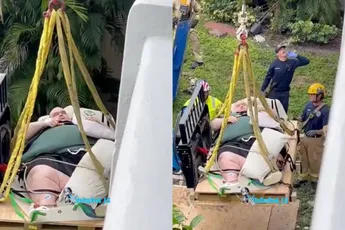 Kraan moet 272 kilo wegende man uit appartement hijsen in Florida