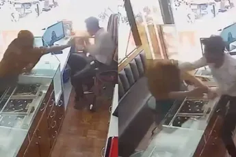 Poging tot overval: vrouw gooit chilipoeder in ogen van juwelier en krijgt geweldig pak slaag terug