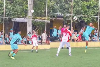 Rood na spelen op de bal, oogbal…