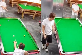 Misschien wel de grootste mazzelpik aan een pooltafel uit de geschiedenis