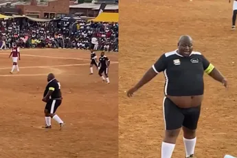 Zijn shirt is te klein of zijn pens te groot: voetbal blijft topvermaak