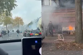 Alle beelden van de rellen tussen Heracles- en PEC-supporters in Nijverdal