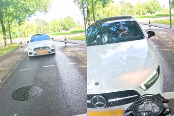 Deze Mercedes in Arnhem mag écht heeel lang wachten: instant karma