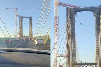 Mobiel toilet pleurt van brug in Sevilla: bouwproject Puente del Centenario krijgt wel een héél bizarre wending