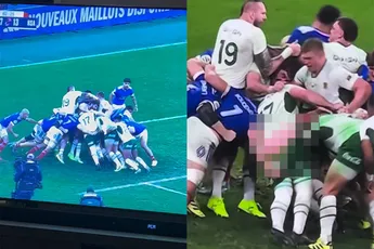 Rugbywedstrijdje lijkt bijna op ongewenste intimiteit