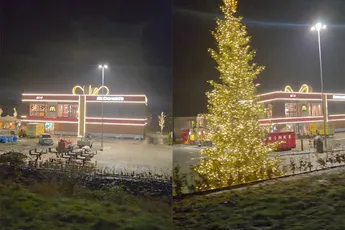 Vergeet die Coca-Cola-truck, want de Mac in Vriezenveen is ook in kerststemming