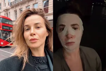 Victoria Koblenko zwemt in geboortekostuum in haven van Amsterdam