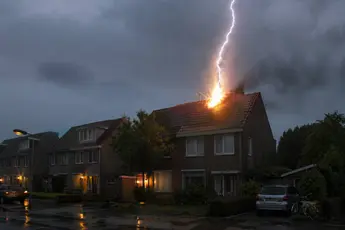 Vrouw legt moment vast dat zoontje geraakt wordt door de bliksem, toch?