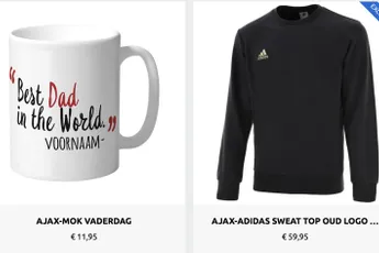 Webshop Ajax pakt uit voor Vaderdag
