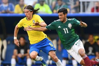 Filipe Luis met Brazilië langs Mexicanen