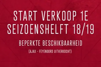 Kaartverkoop eerste seizoenshelft gestart!