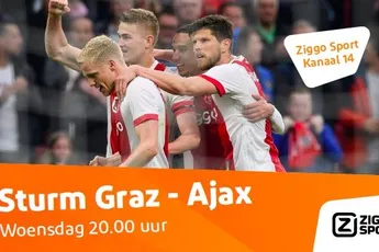 Sturm Graz - Ajax woensdag live op Ziggo