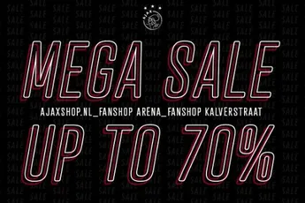Megasale tot 70% korting in Ajaxshop!