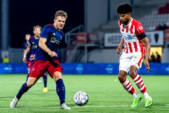 Jong Ajax heeft niet genoeg aan doelpunt Rasmussen en speelt gelijk bij TOP Oss