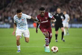Buitenland: Kudus en Álvarez winnen met West Ham; Tadić speelt gelijk tegen trainer Kluivert