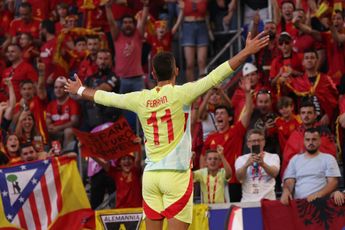 Spanje schiet Nederland door zege op Albanië naar achtste finales EK
