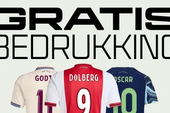 Gratis bedrukking bij een Ajax-shirt? Dit kan tot en met zondag 1 maart!