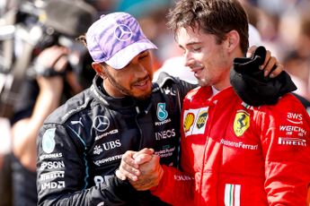 Hamilton bewust van Leclerc in Copse: 'Ik dacht: shit, ik wil je niet de muur insturen'
