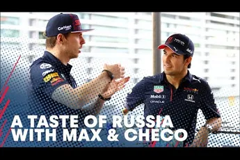 Video | Red Bull-duo Verstappen en Perez testen Russische lekkernijen
