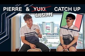 Video | Tsunoda en Gasly kletsen bij over alles en nog wat