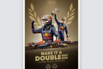 Vier de wereldtitel van Verstappen met een speciale limited edition poster!