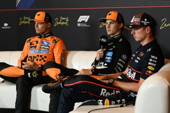 Verstappen met gevatte reactie in persconferentie: 'Zal me worst wezen, mijn probleem is het niet'