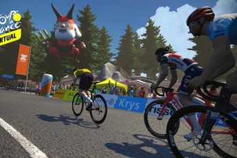 Tacey sprint nipt naar de bloemen in vierde etappe virtuele Tour de France