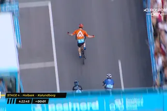 Joyce wint vierde etappe Ronde van Denemarken vanuit kopgroep na spannende finale