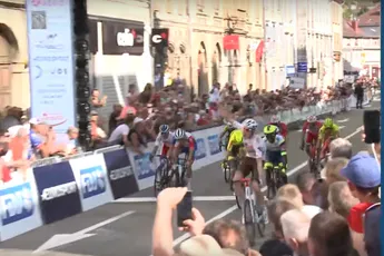 Godon de snelste in enerverende slotfase Tour du Doubs, Girmay finisht als tweede