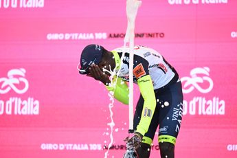 Update III | Girmay definitief niet verder in de Giro: 'Zal mijn oog wat rust moeten geven'
