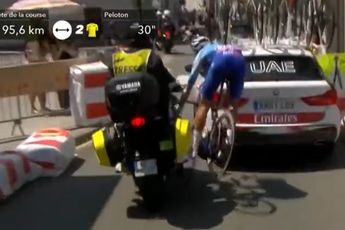 🎥 Bauer en Eekhoff komen met schrik vrij na harde botsingen met motard en auto in Tour de France