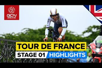 🎥 Samenvatting etappe 1 Tour de France 2022: Lampaert verstoort feestje Van Aert in openingstijdrit