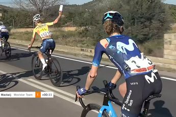 Movistar getroffen door flinke crash in Ronde van Valencia; Van Vleuten ontsnapt net