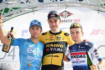 Albanese knijpt in zijn arm na podiumplek met Van Aert: 'Hij is een fenomeen, dit voelt als een zege'