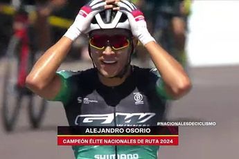 Higuita en sterke Bernal rijden bijna zes (!) minuten dicht, maar vluchter Osorio is toch Colombiaans kampioen
