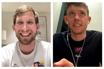 Papa Mollema probeerde de jonge mannen zo lang mogelijk te volgen Down Under, Van der Lee moest in zijn handen knijpen