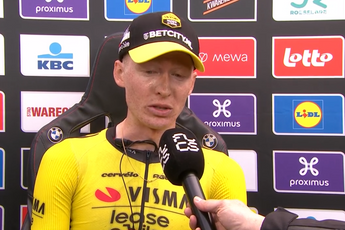 Jorgenson is living a dream, but mainly thinks of Van Aert: "I was on Wout's wheel, it was a racing incident"